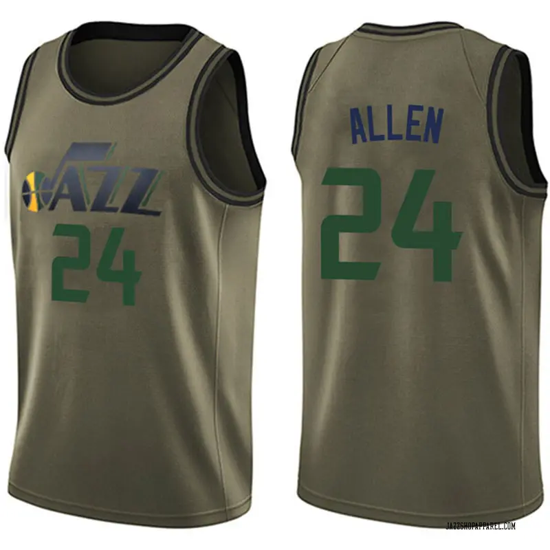 Nike Utah Jazz Swingman Green Grayson Allen Salute to Service Jersey ...