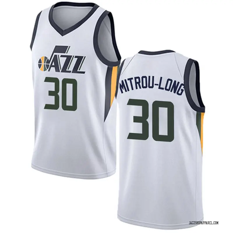 Nike Utah Jazz Swingman White Naz Mitrou-Long Jersey - Association ...