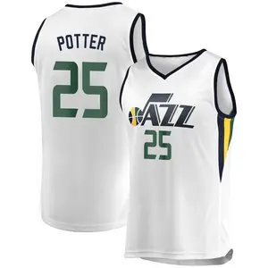 Men's Fanatics Branded Micah Potter Yellow Utah Jazz Fast Break Player Jersey - Icon Edition