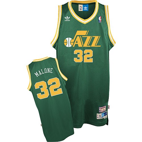 Adidas Utah Jazz Swingman Green Karl Malone Throwback Jersey Men S