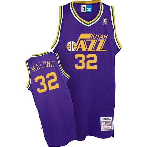 Adidas Utah Jazz Swingman Purple Karl Malone Throwback ...